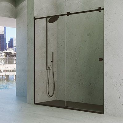 mampara para baño tipos de cristal