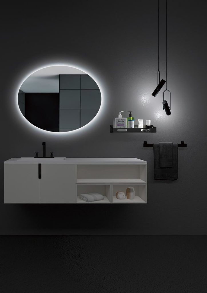 espejo ovalado baño