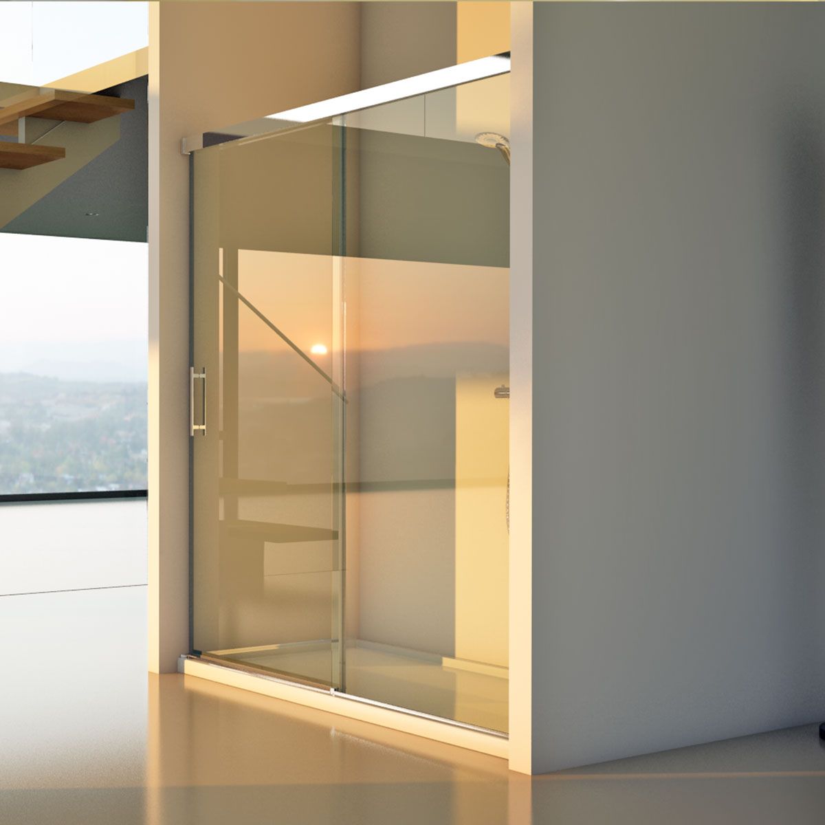 mampara para baño tipos de cristal