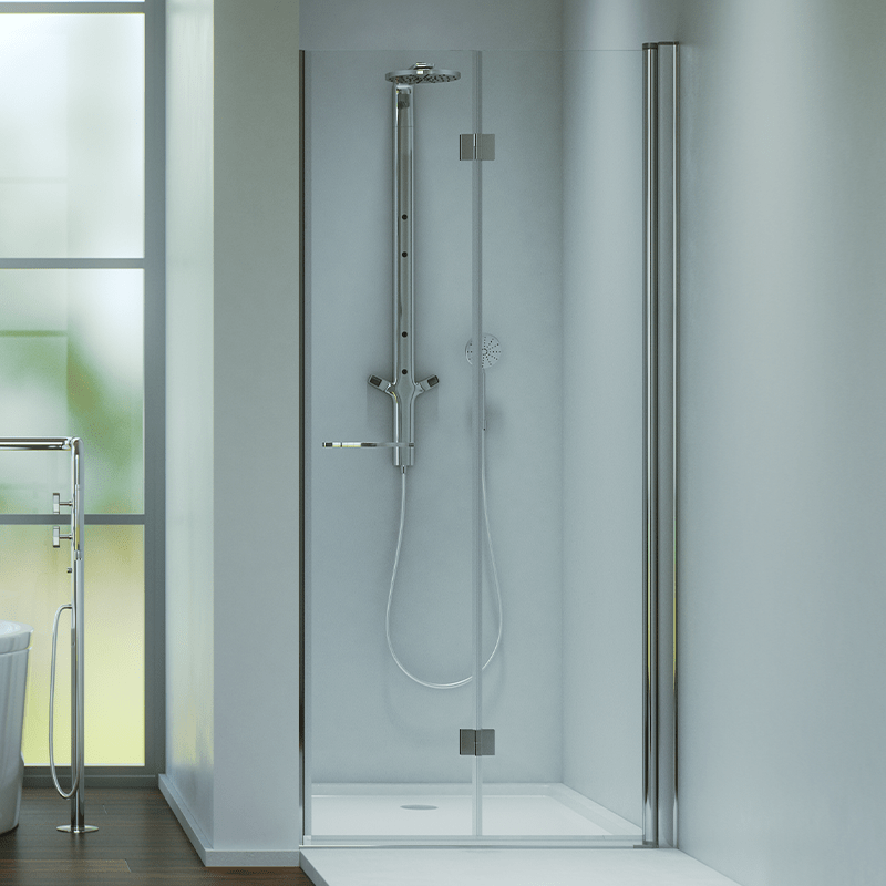 mampara para baño tipos de cristal