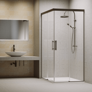 MAMPARA DUCHA ANGULAR CORREDERA MODELO AIRE