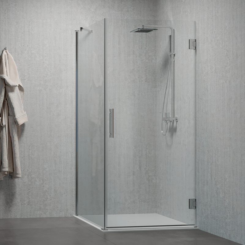 mampara para baño tipos de cristal