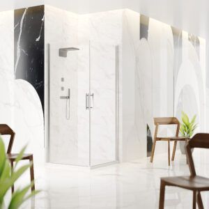 MAMPARA DUCHA ANGULAR ABATIBLE MODELO INDO