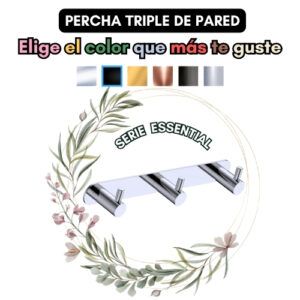 PERCHA TRIPLE DE PARED SERIE ESSENTIAL