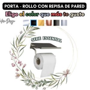 PORTA - ROLLO CON REPISA DE PARED SERIE ESSENTIAL