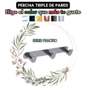 PERCHA TRIPLE DE PARED SERIE PRACTIC