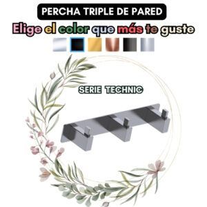 PERCHA TRIPLE DE PARED SERIE TECHNIC