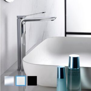 GRIFO DE LAVABO DE CAÑO ALTO SERIE DINAMARCA
