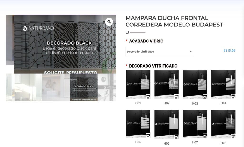 configurador de mamparas a medida