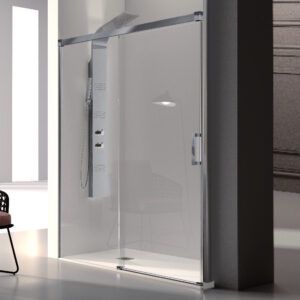 MAMPARA DUCHA FRONTAL 1 FIJO + 1 CORREDERA MODELO GLASÉ