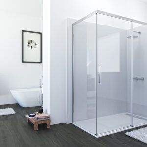 MAMPARA DUCHA ANGULAR CORREDERA MODELO LEDA