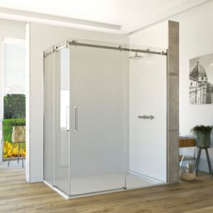 MAMPARA DUCHA ANGULAR CORREDERA MODELO VELA