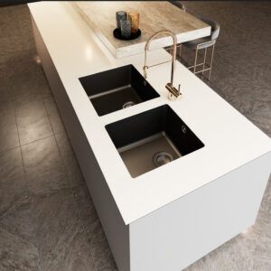 FREGADERO DE COCINA DELUXE PARA MUEBLE DE 100CM MODELO MODULAR PREMIER 200 + 700