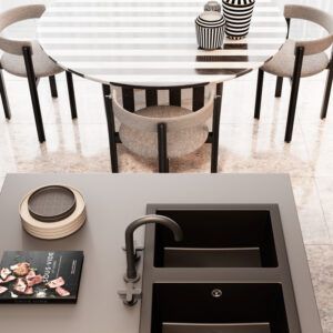 FREGADERO DE COCINA DELUXE PARA MUEBLE DE 100CM MODELO SUPREME 960