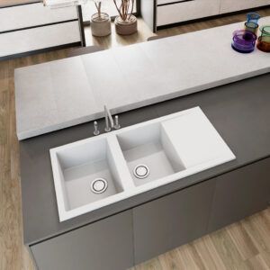 FREGADERO DE COCINA DELUXE PARA MUEBLE 120CM MODELO SUPREME 1180