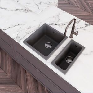 FREGADERO DE COCINA DELUXE PARA MUEBLE DE 70CM MODELO MODULAR PREMIER 200 + 450