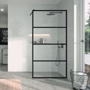 MAMPARA FRONTAL FIJA MODELO FRESH INDUSTRIAL DECORADO LINEAS