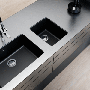 FREGADERO DE COCINA DELUXE PARA MUEBLE DE 80CM MODELO MODULAR PREMIER 350 + 400