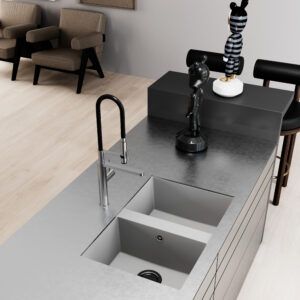 FREGADERO DE COCINA DELUXE PARA MUEBLE DE 80CM MODELO SUPREME 760