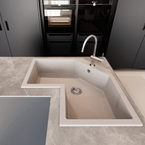 FREGADERO DE COCINA DELUXE PARA MUEBLE DE 90CM MODELO SUPREME E840