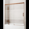 MAMPARA DE BAÑERA COBRE CEPILLADO 1 FIJO + 1 CORREDERA MODELO BASIC - Thumbnail Image 2