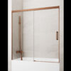 MAMPARA DE BAÑERA COBRE CEPILLADO 1 FIJO + 1 CORREDERA MODELO BASIC - Thumbnail Image 1