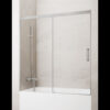 MAMPARA DE BAÑERA NÍQUEL CEPILLADO 1 FIJO + 1 CORREDERA MODELO BASIC - Thumbnail Image 1