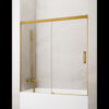 MAMPARA DE BAÑERA ORO CEPILLADO 1 FIJO + 1 CORREDERA MODELO BASIC - Thumbnail Image 1