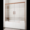 MAMPARA DE BAÑERA COBRE CEPILLADO 2 FIJOS + 2 CORREDERAS MODELO BASIC - Thumbnail Image 2