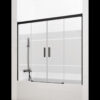 MAMPARA DE BAÑERA NEGRO MATE 2 FIJOS + 2 CORREDERAS MODELO BASIC - Thumbnail Image 2