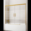 MAMPARA DE BAÑERA ORO CEPILLADO 2 FIJOS + 2 CORREDERAS MODELO BASIC - Thumbnail Image 2