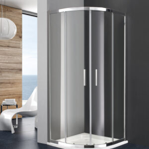 MAMPARA SEMICIRCULAR CROMO CORREDERA MODELO PRESTIGE